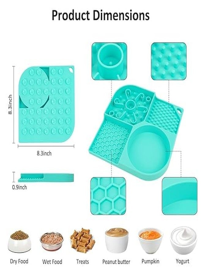 VishBin Lick Mat for Dogs and Cats, Licking Mat with Suction Cups for Dog Anxiety Relief, Cat Peanut Butter Lick Pad for Boredom Reducer,Enrichment Toy,Treat Mat Bathing Grooming - Multicolor - Image 2